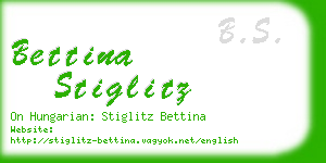 bettina stiglitz business card